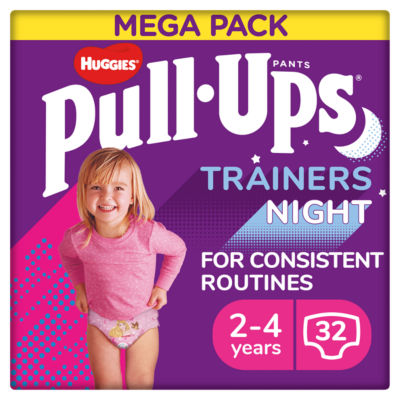 Huggies Pull-Ups® Night Girl 32 Big Kid Training Pants - ASDA