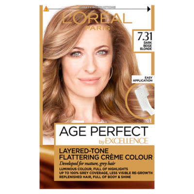 L'Oreal Excellence Age Perfect  Dark Caramel Blonde Permanent Hair Dye  - ASDA Groceries