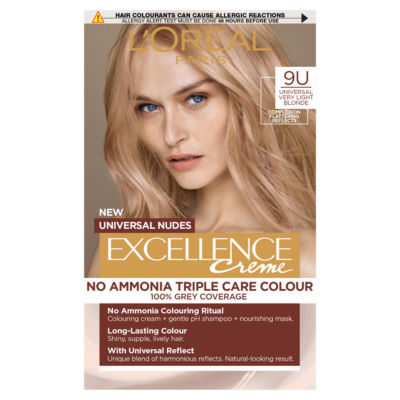 L'Oreal Excellence Color Universal Nudes Universal Blonde 9U with  Complexion Flattering Reflects - ASDA Groceries