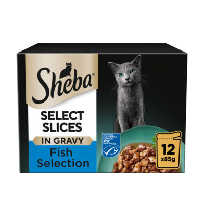 Sheba Select Slices Cat Food Pouches Fish in Gravy - ASDA Groceries