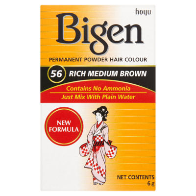 Bigen Hair powder colour-56 rich medium brown - ASDA Groceries