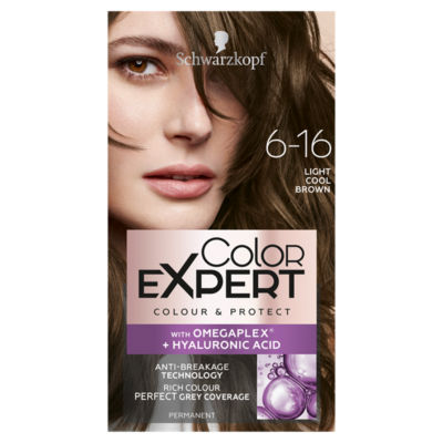 Schwarzkopf Color Expert OMEGAPLEX & Hyaluronic Acid Colour & Protect   Dark Cool Brown - ASDA Groceries
