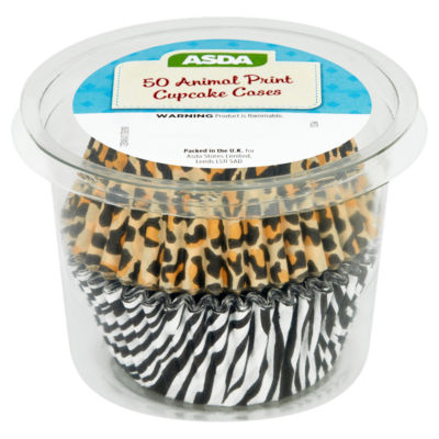 ASDA 50 Animal Print Cupcake Cases - ASDA Groceries