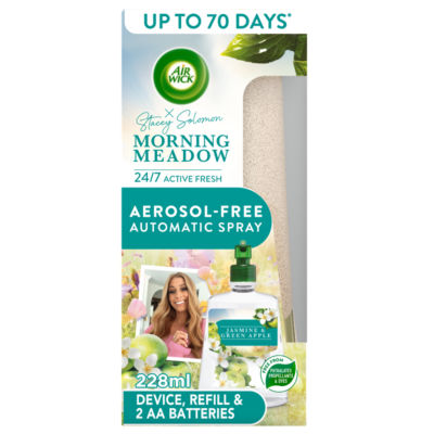 Air Wick Active Fresh Aerosol-Free Automatic Spray Kit, Morning Meadow