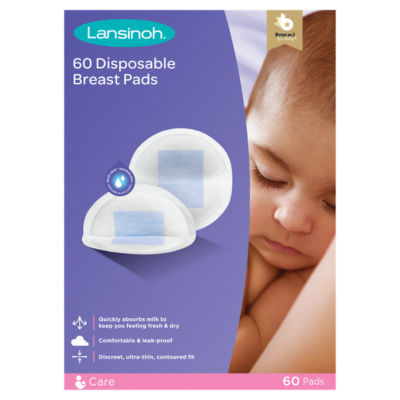 Lansinoh Stay Dry Disposable Nursing Pads, Soft and Super Absorbent Breast  Pads, Breastfeeding Essentials for Moms, 60 Count : Lansinoh: :  Baby