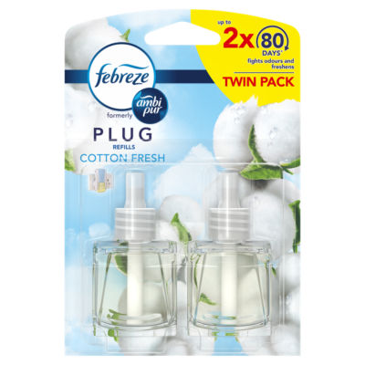 Ambi Pur Plug-In Air Freshener Refill Twin Pack, Cotton - ASDA Groceries
