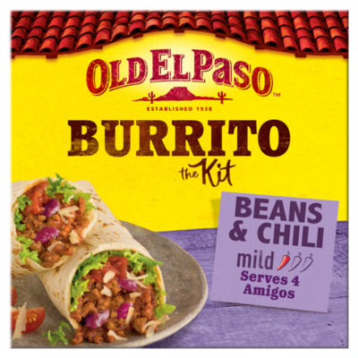 Old El Paso Mexican Hearty Beef & Bean Chilli Burrito Meal Kit - ASDA  Groceries