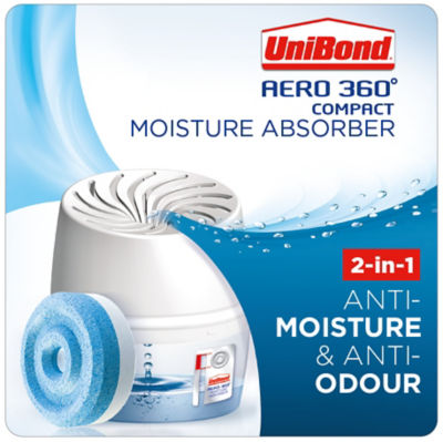 2 x Unibond AERO 360 Pure Moisture Trap Humidity Absorber De Humidifiers Pair