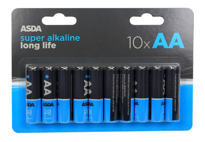 Gud Pioner Overstige ASDA Long Life Super Alkaline AA Batteries - ASDA Groceries