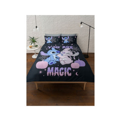 Asda DISNEY Asda Lilo & Stitch DOUBLE Duvet Set Grey Star Print Bedding Bed Set RARE 