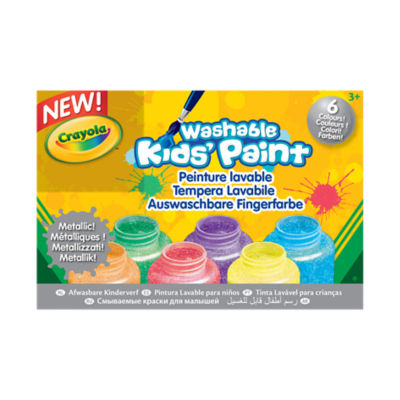 Crayola Washable Metallic Kids' Paint Age 3+ Years - ASDA Groceries