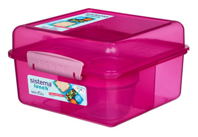 Assorted Colours Sistema Lunch Cube 1.4 Litre 