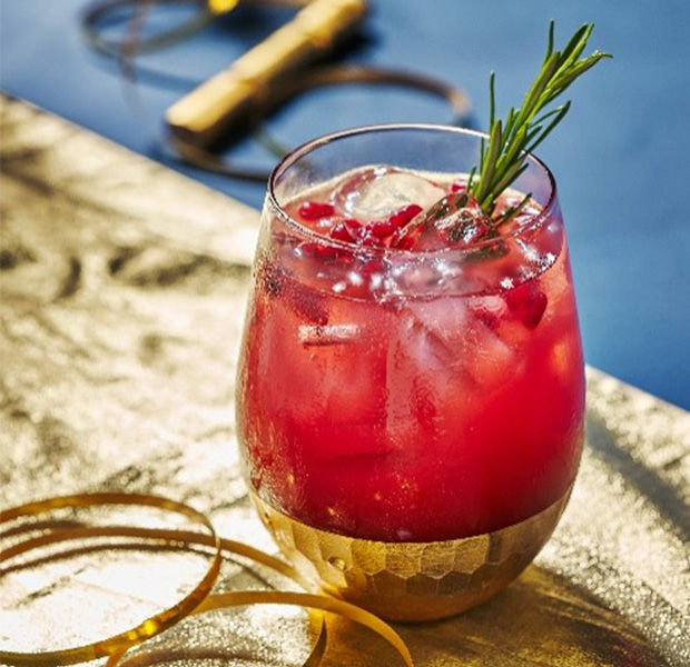 Pomegranate rum punch