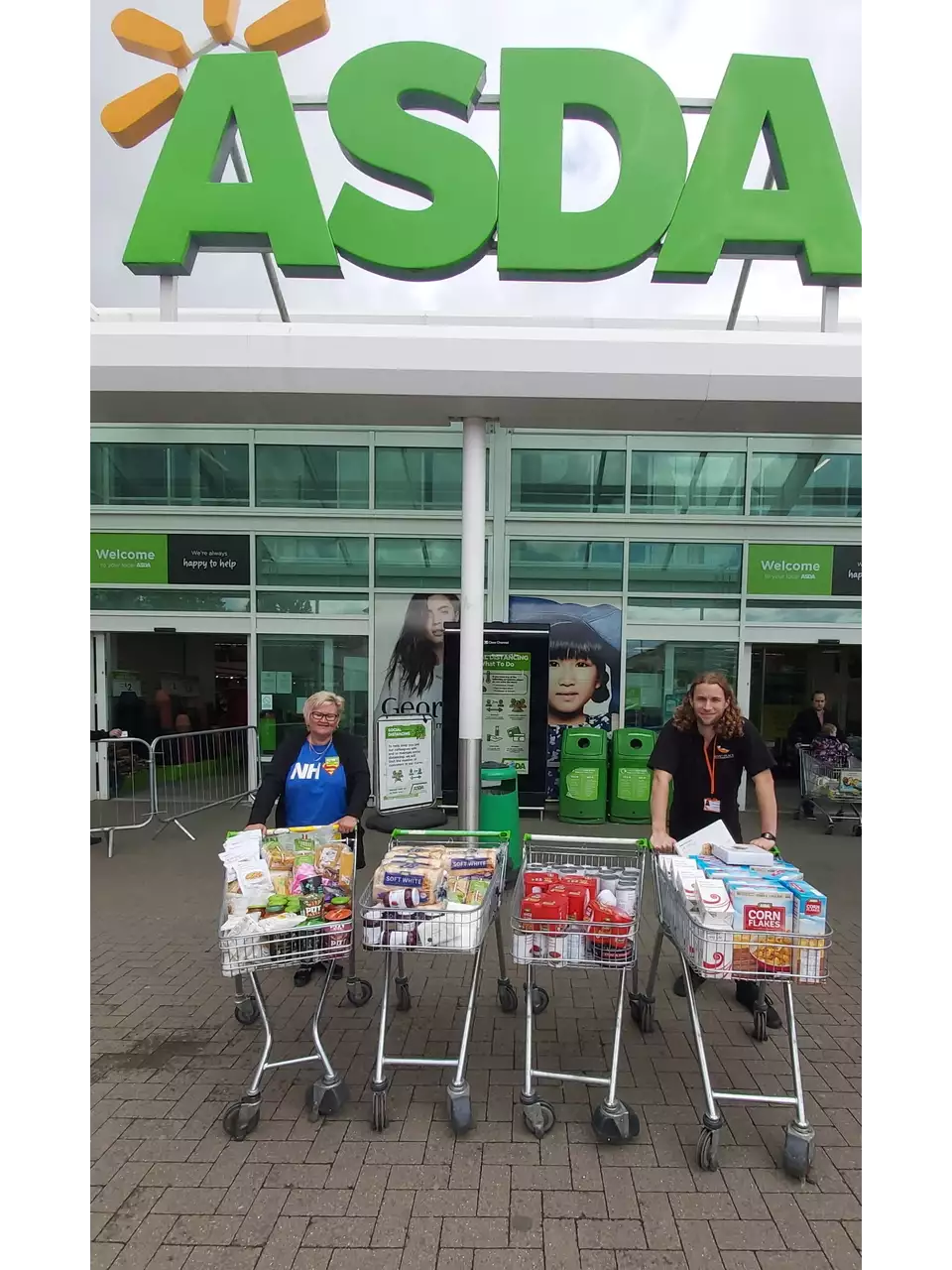 Donating to help homeless | Asda Donnington Wood