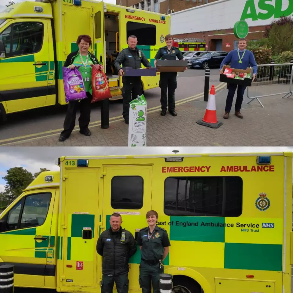 Donation to ambulance crew | Asda Watford