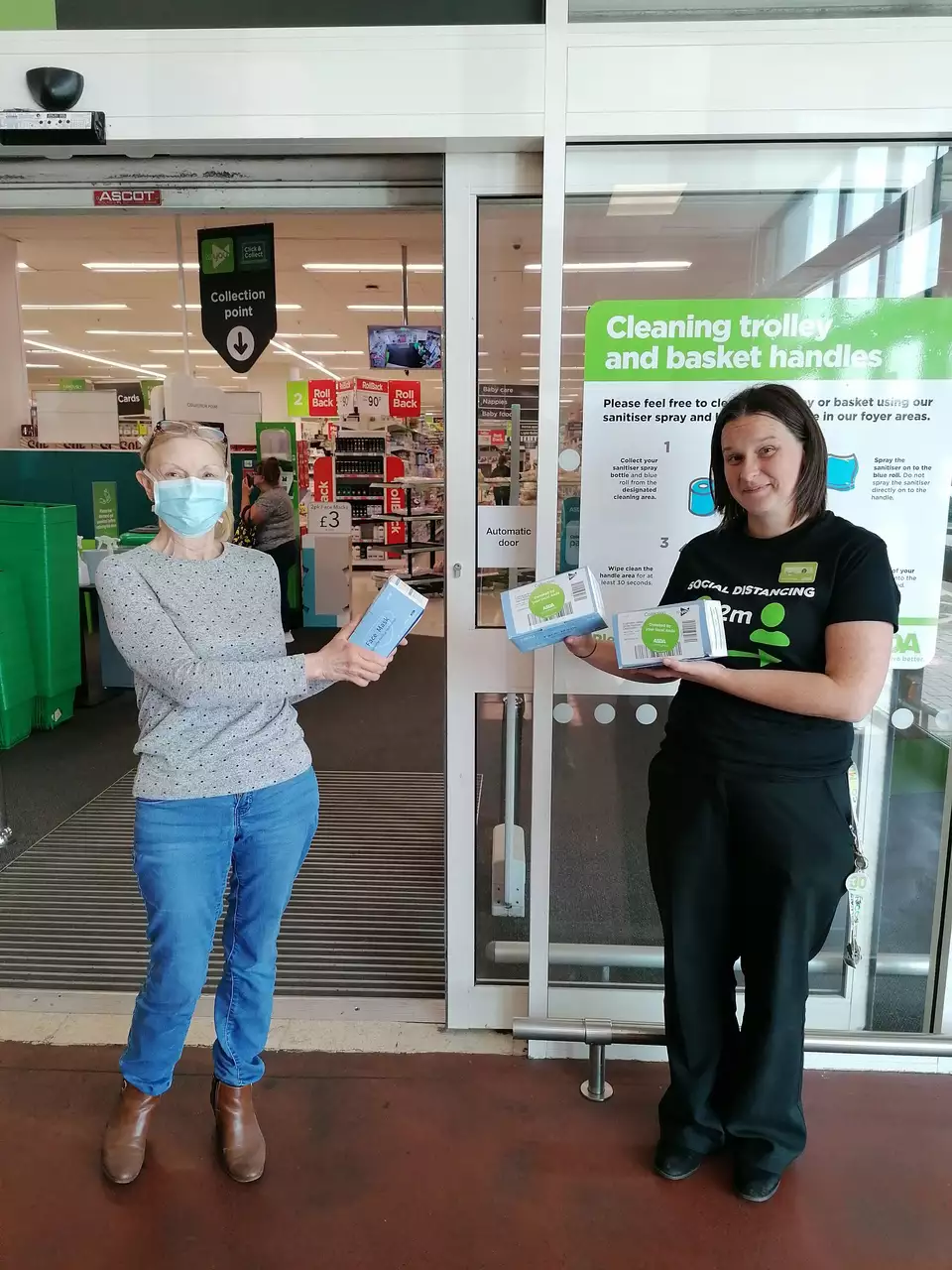 Face mask donations to local care homes | Asda Wythenshawe