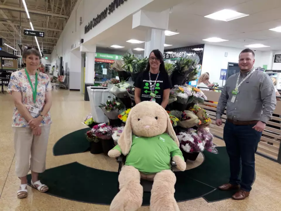 Bunny goes to Children's Hospice South West | Asda Taunton