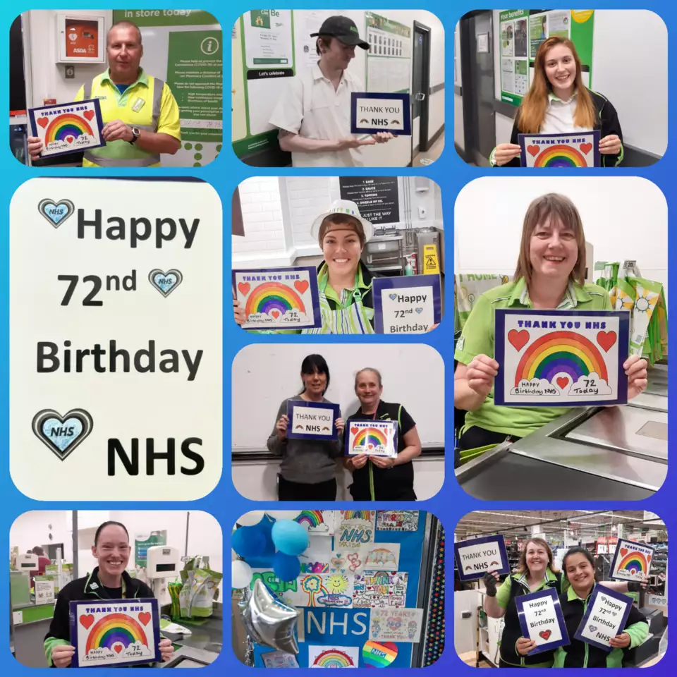 Happy 72nd Birthday NHS from everyone at Asda Norwich 🥰🌈🥰 | Asda Norwich