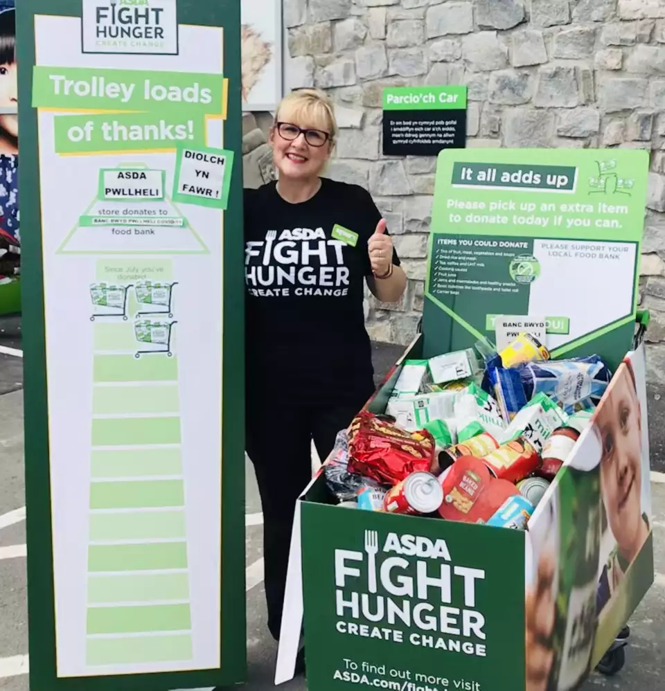 Supporting Fight Hunger Create change  | Asda Pwllheli