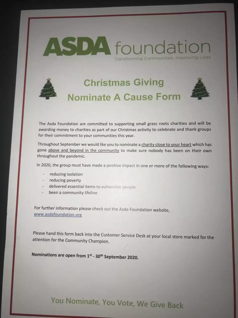 Christmas giving | Asda Robroyston