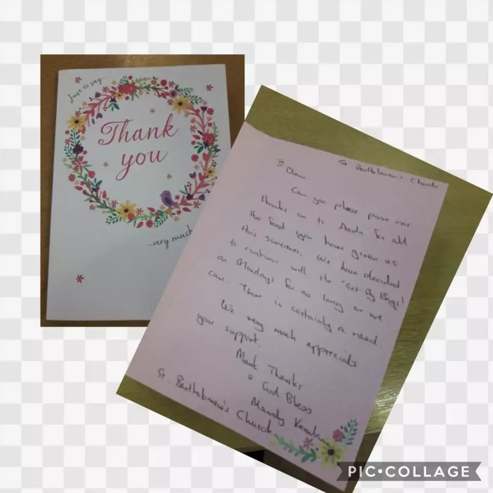 A lovely thankyou from one of our groups  | Asda Colne