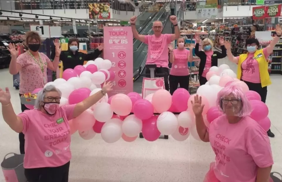 Colleagues use pedal power to fundraise for Tickled Pink | Asda Donnington Wood