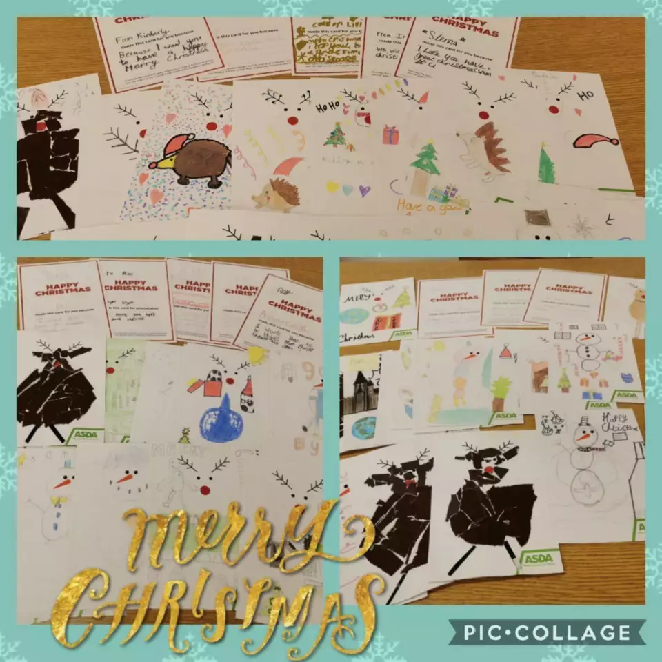 The Children of Victoria Primary School have made Christmas Cards to send to the residents of Thorntree Mews Care Home especially Jack, Margaret and Roy who don't have any family. </p | Asda Falkirk