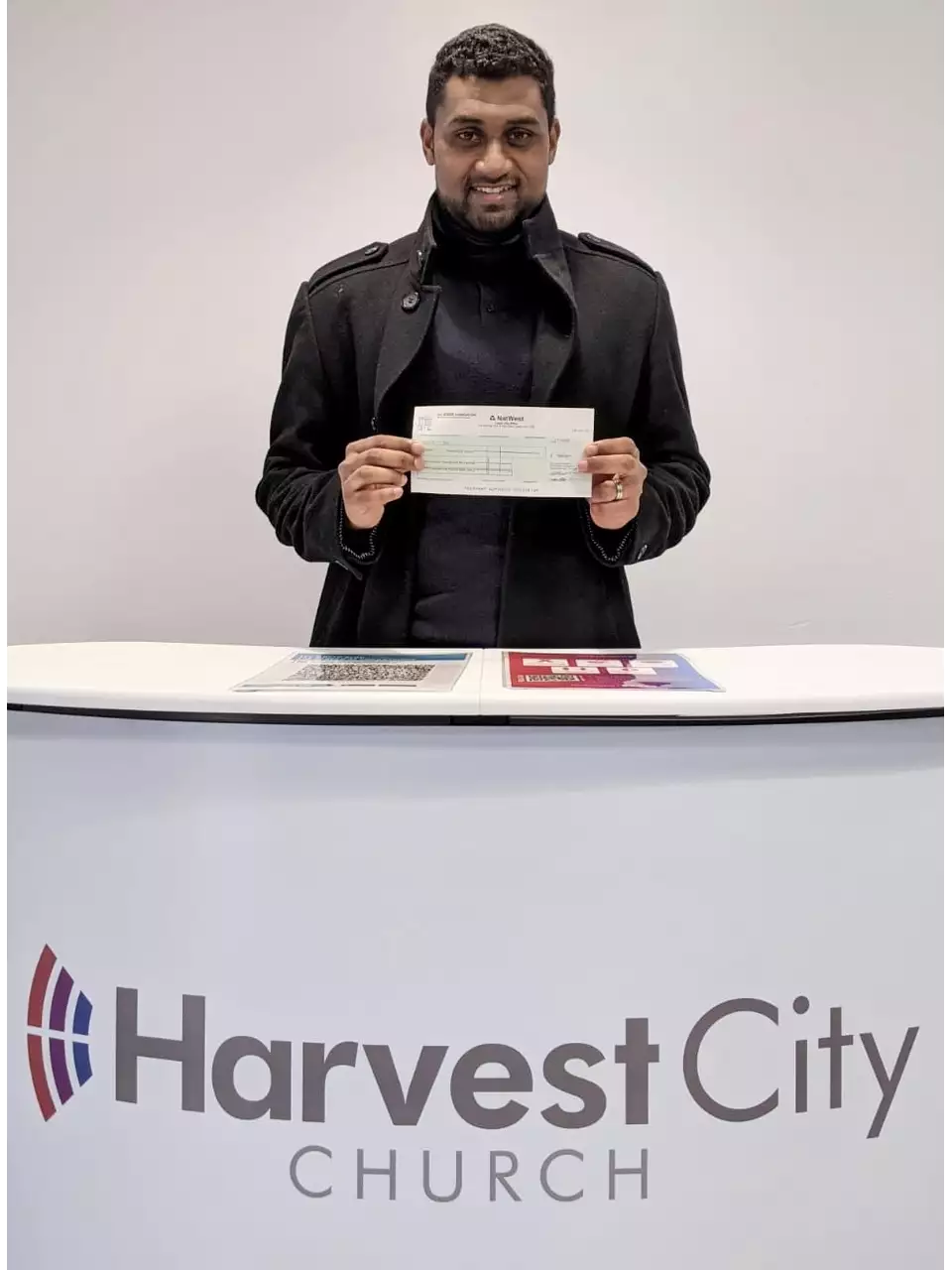 Cheque for Harvest City Church | Asda Leicester Abbey Lane