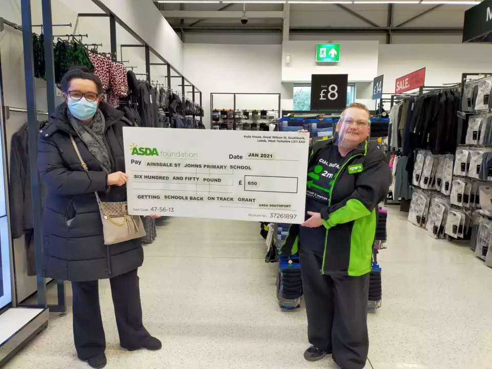 Donation to Ainsdale St John's Primary School | Asda Southport