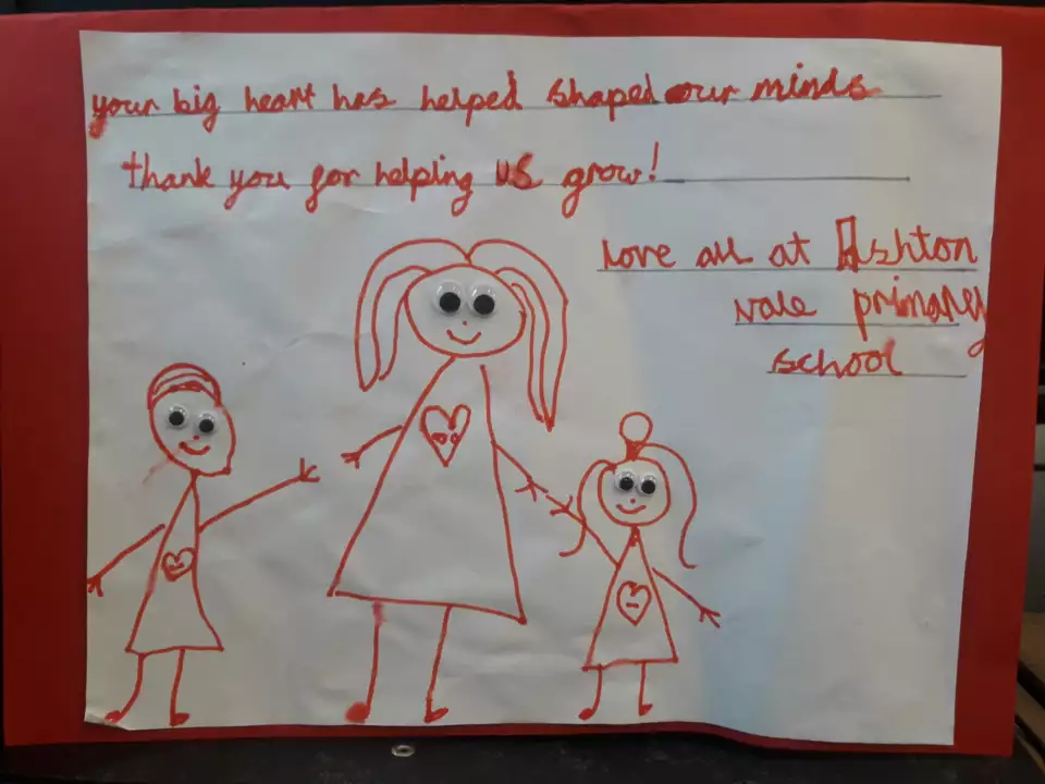 Ashton Vale Primary School thank you card | Asda Bedminster
