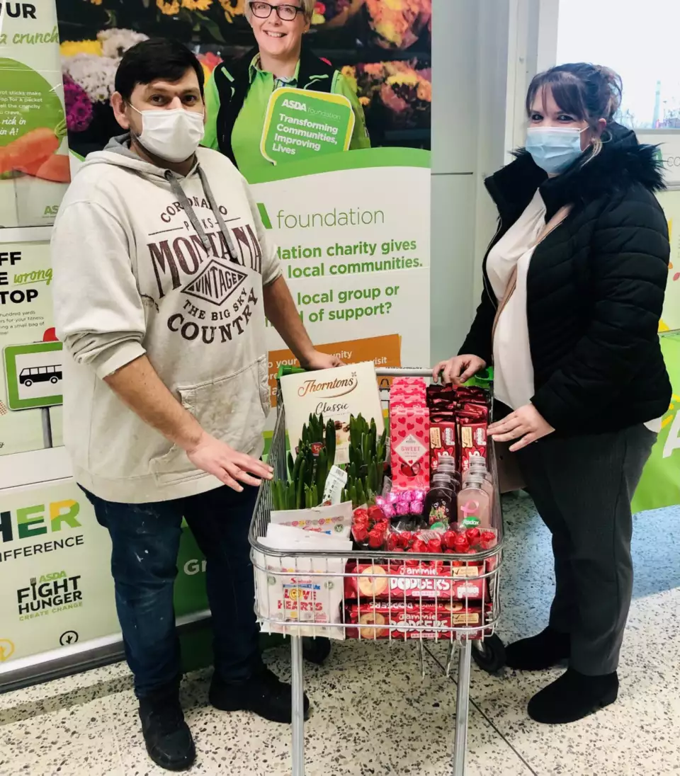 Care home donation for Valentine's Day | Asda Leicester Abbey Lane