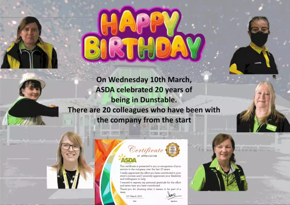 Happy Birthday Dunstable!!! | Asda Dunstable