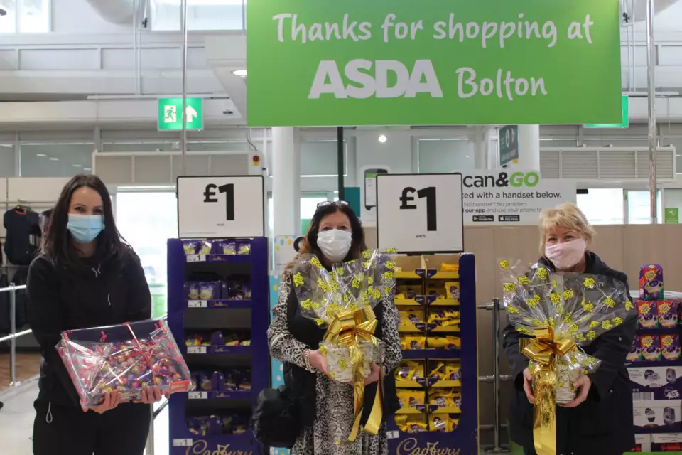 Bolton and Burnden Park donate Easter Eggs to the 'Friends of Astley Bridge'. | Asda Bolton