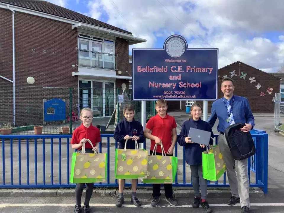 Bellefield School delighted to receive their laptop donation | Asda Trowbridge