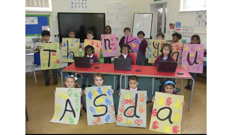 Pupils say thanks for laptops  | Asda Feltham