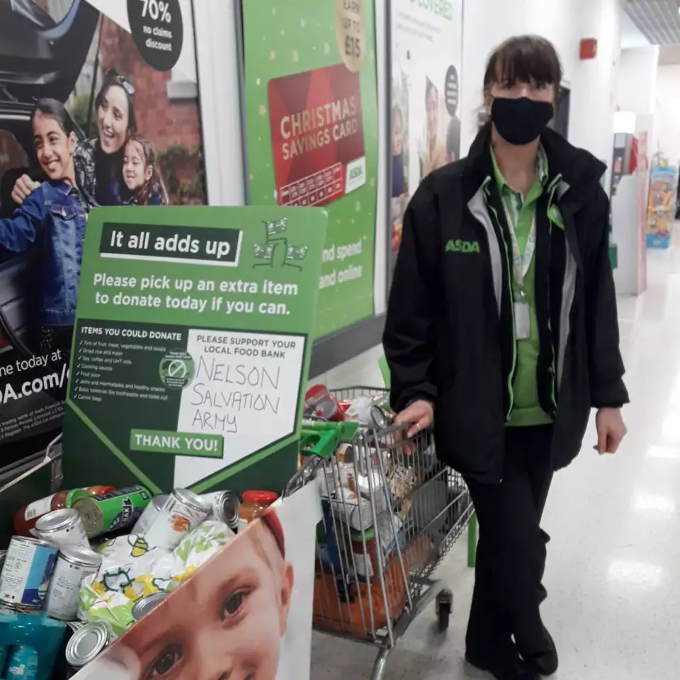 Am amazing week for our foodbank with two trollies being donated  | Asda Colne
