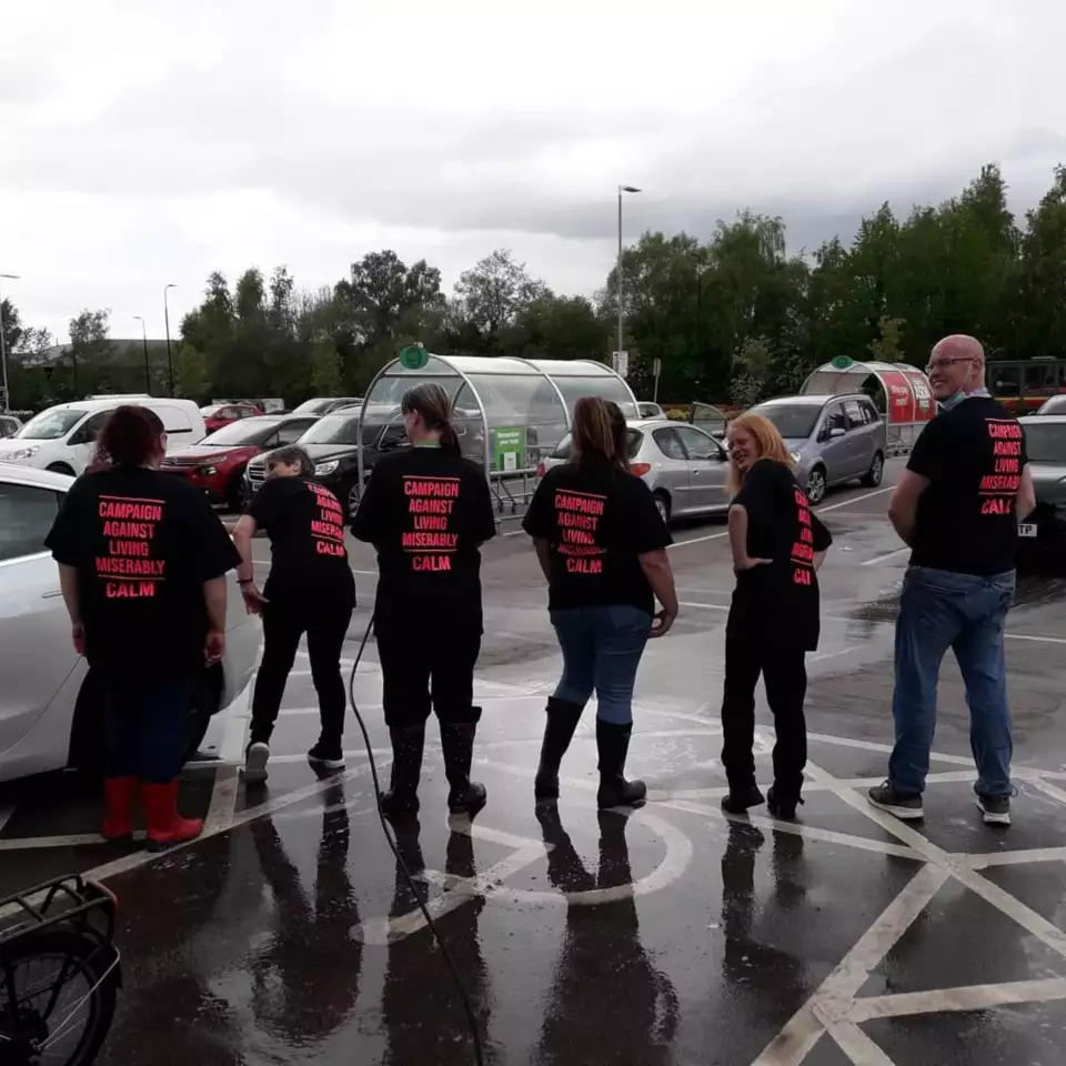 Asda colleagues wash cars for charity | Asda Altrincham