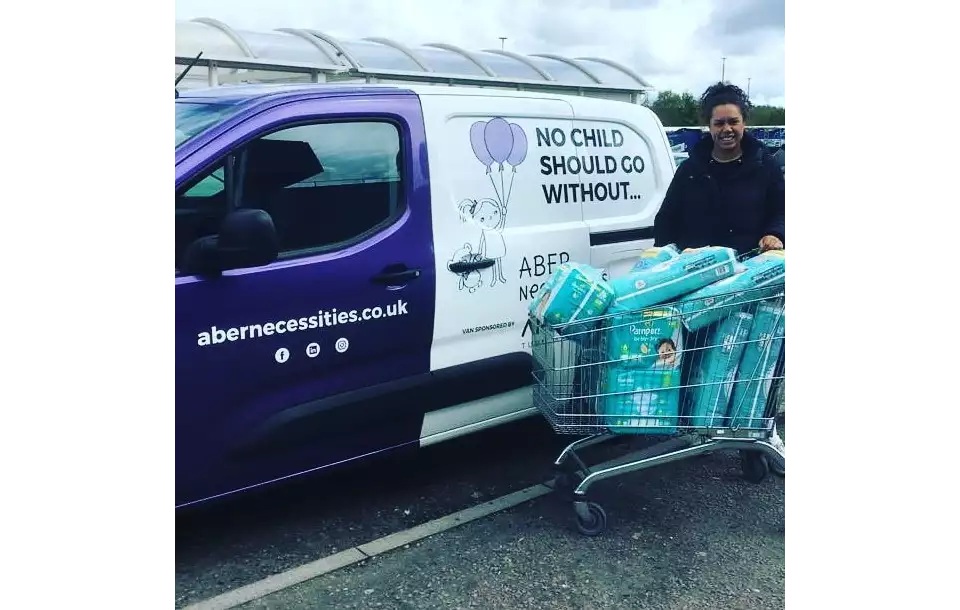 Abernecessities sent Talia to collect our donation of nappies after they sent out an Urgent Appeal. | Asda Dyce
