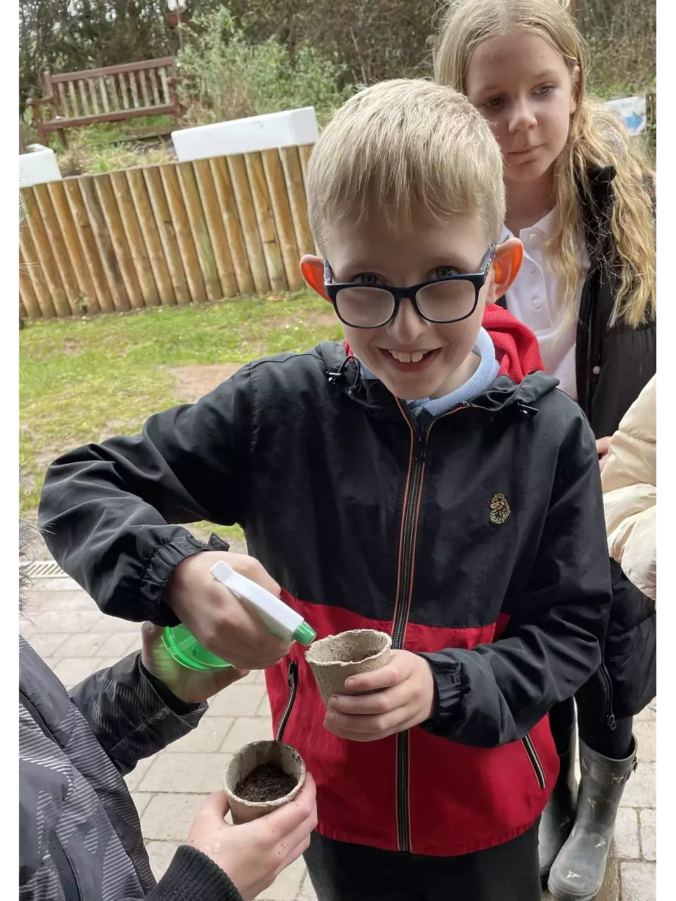 Planting vegetable seeds at Wick Primary School | Asda Longwell Green
