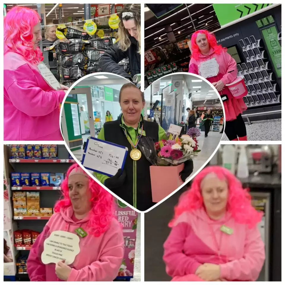 All quiet for Tina's Tickled Pink fundraiser | Asda Walton