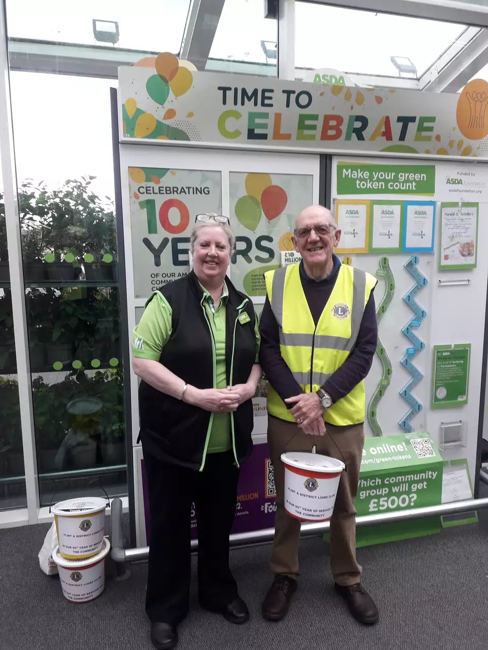 Flint and District Lion's Club bucket collection | Asda Queensferry