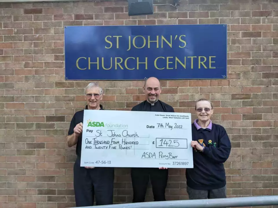 Jubilee grant for St John's Church | Asda Perry Barr