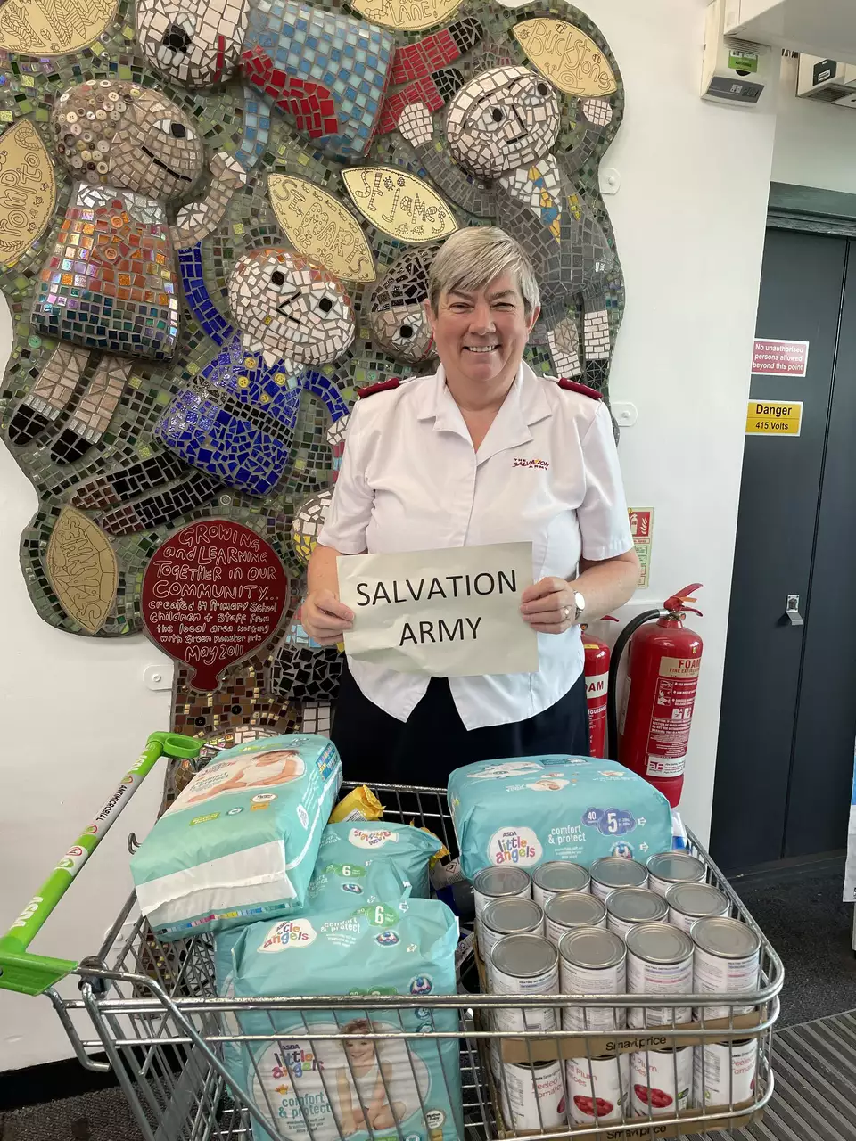 Donation for Shaw Salvation Army foodbank | Asda Shaw