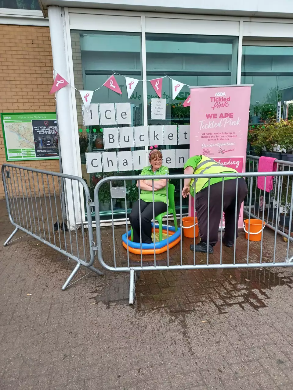 Ice Bucket Challenge for Tickled Pink | Asda Clydebank