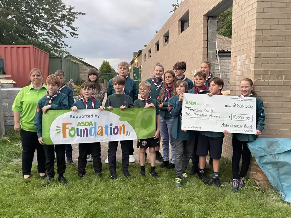 £10,000 grant to Grenoside Scouts | Asda Sheffield Chaucer Road