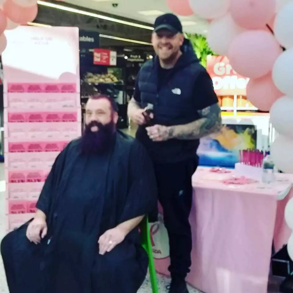 Tickled Pink hero has his beard shaved for the first time in 20 years | Asda Blyth