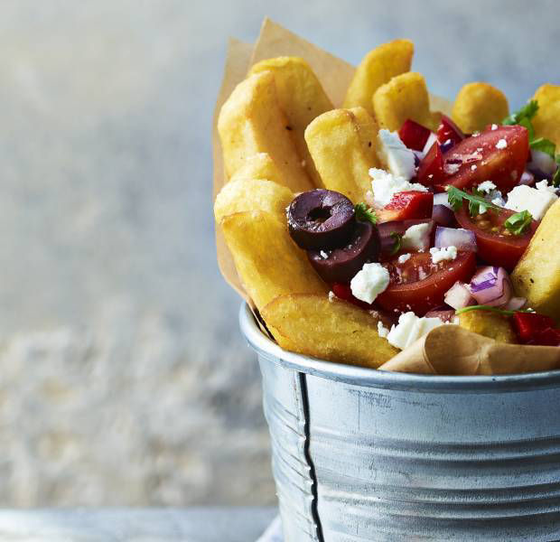 Greek feast-inspired chunky chips