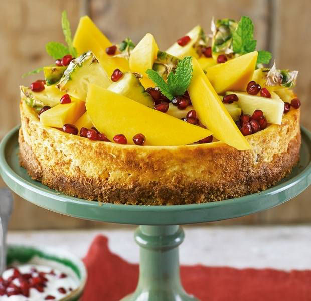 Tropical dried fruit cheesecake