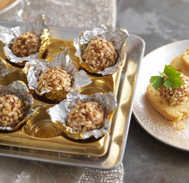 Savoury Ferrero Rocher-style nibbles with extra special crostini