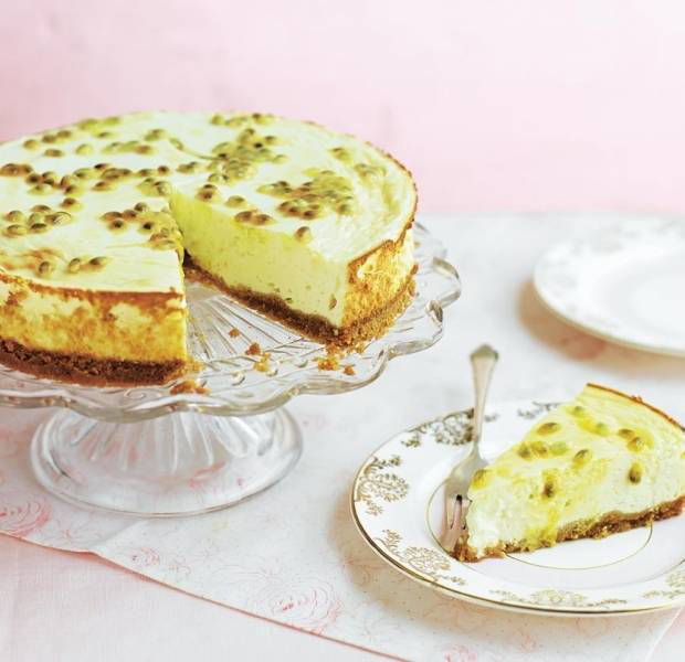Passion fruit & lemon baked cheese cake